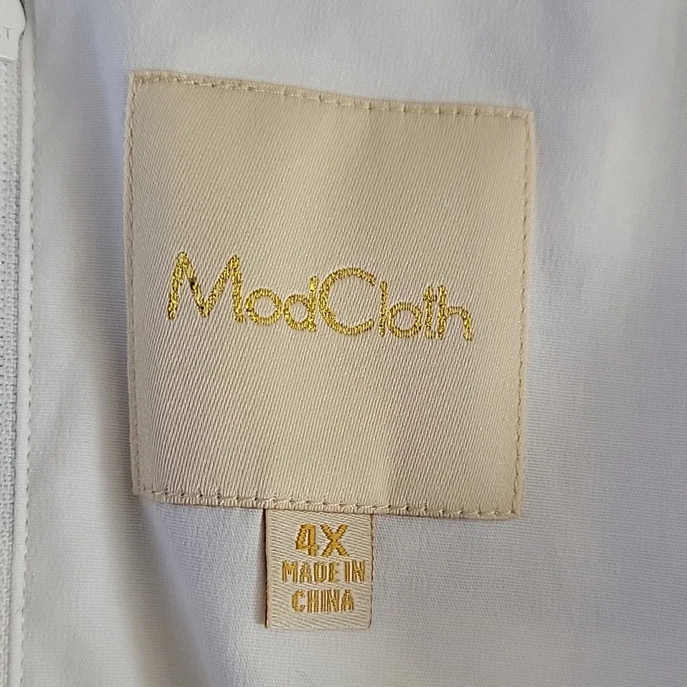 Modcloth black and white stripe Sleeveless fit and flair dress sz 4x Daisy - Picture 3 of 7